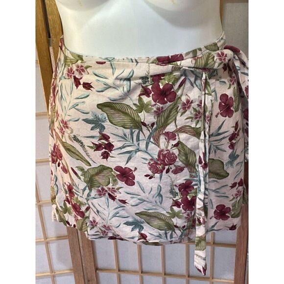 Maison d'Amelie Floral Faux Wrap Skirt - Picture 7 of 9